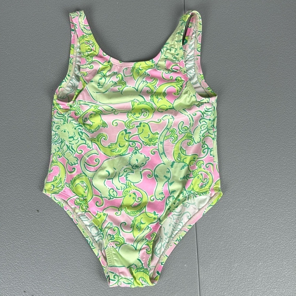 Lilly Pulitzer Kids One-Piece Swimsuit in Pink and Green